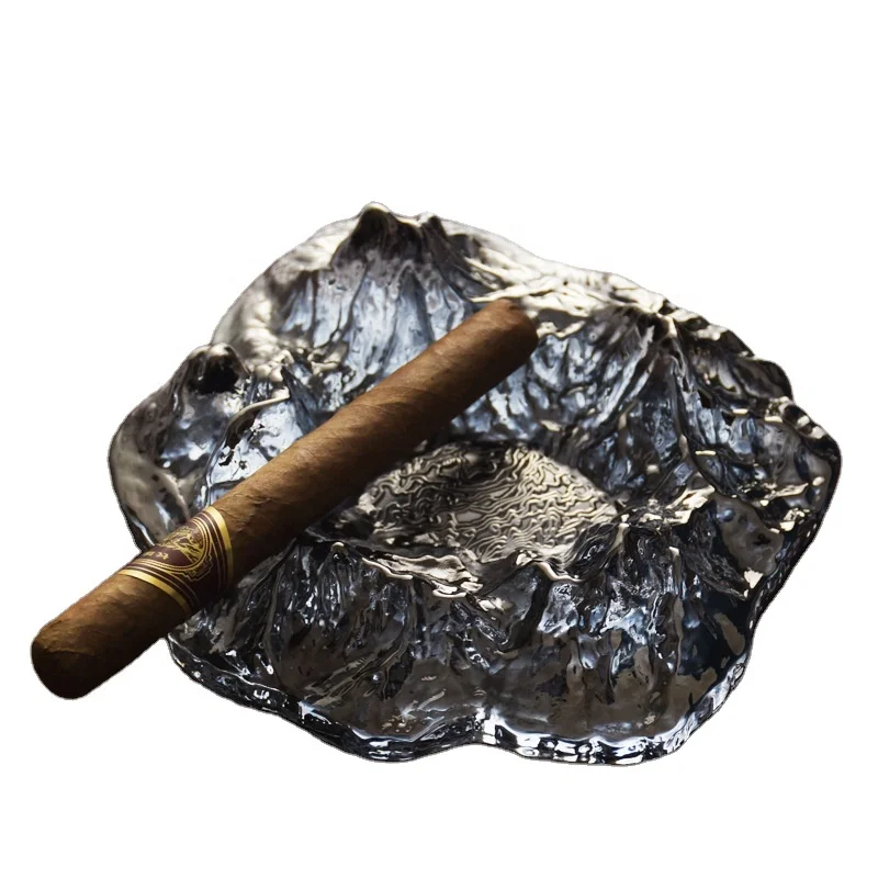 Creative Mount Fuji Ashtray Office Bar Hotel Glass Glacier Ashtray White Crystal Ashtray For Mens Birthday Gift