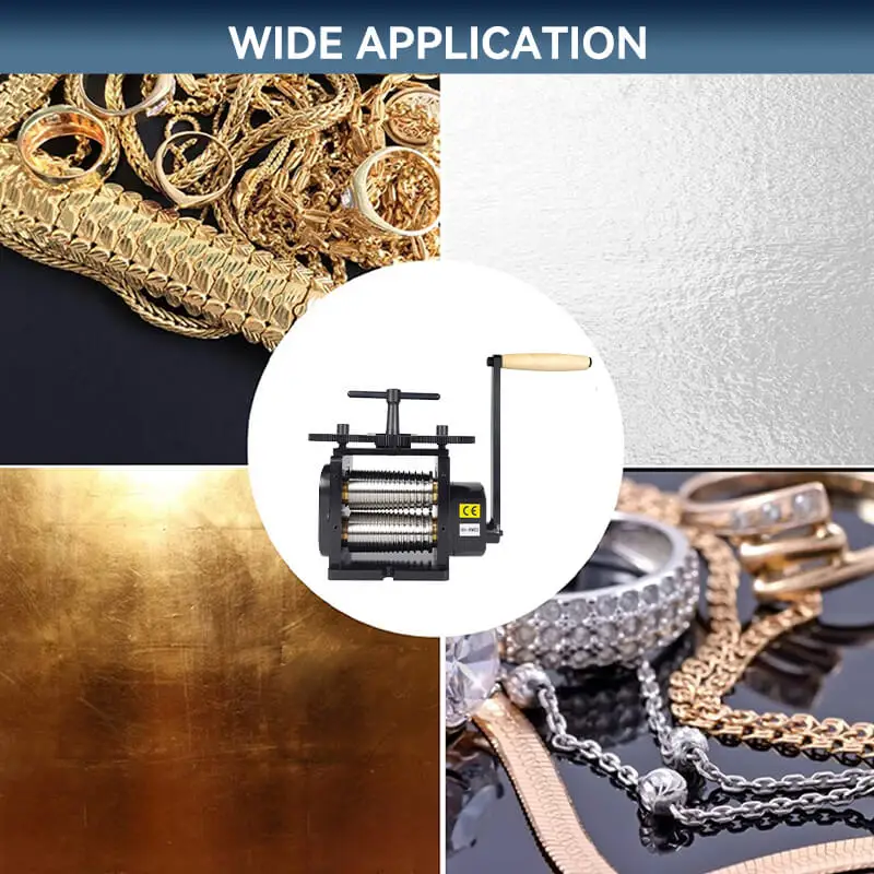 HH-130 Manual Wire Forming Machine 130MM Heavy Duty Jewelry Gold Silver Wire Rollers Rolling Mill Machine Jewellery Machinery