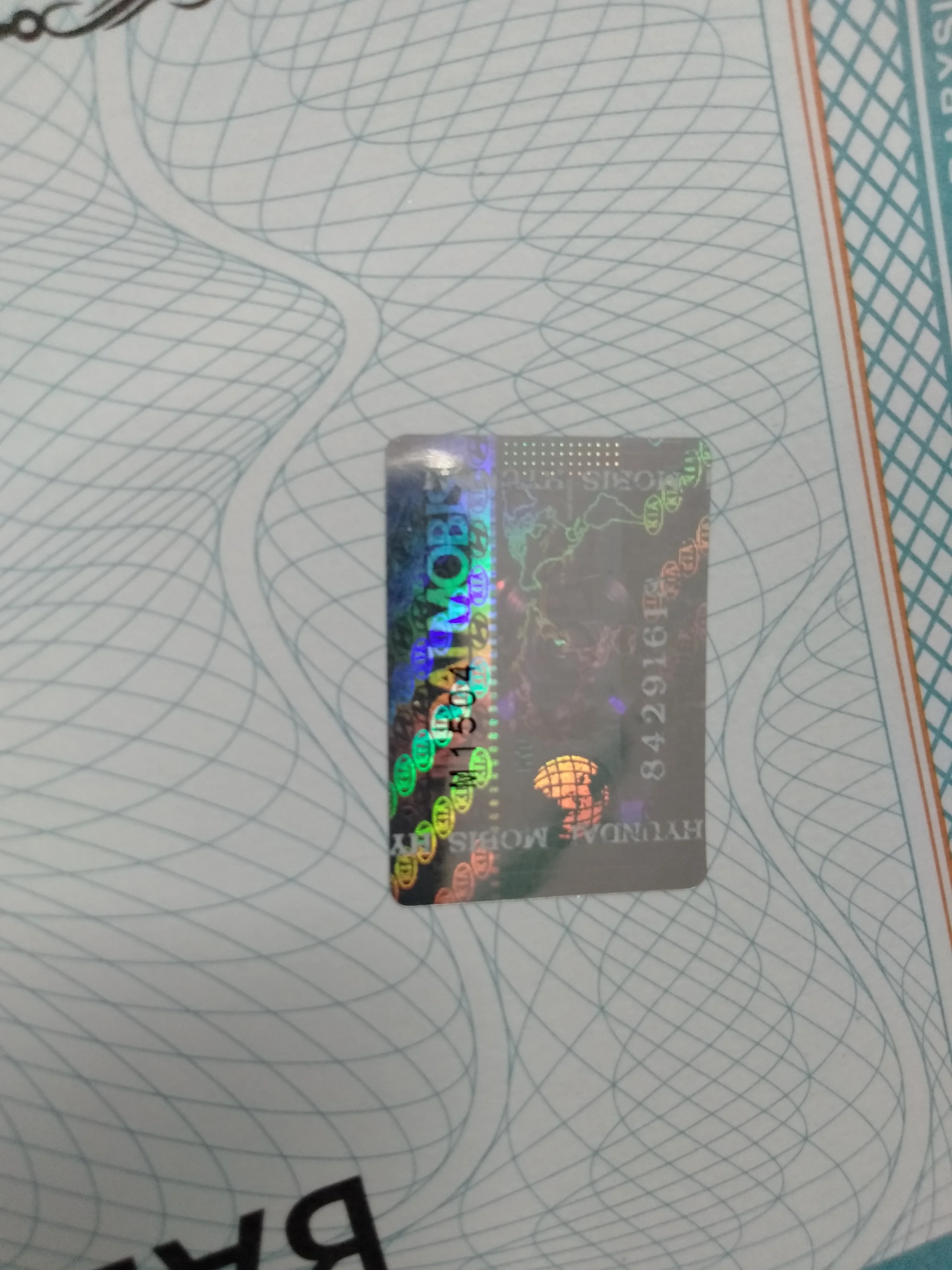 UV invisible fiber paper printing A4 hot stamping hologram custom design authentic certificate
