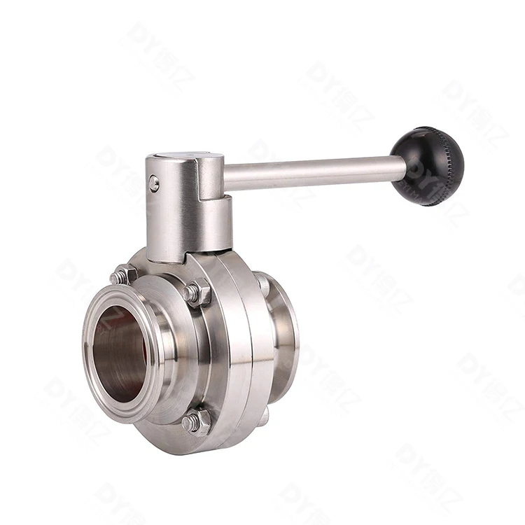 Direct Factory Sale Good Quality Stainless Steel Sanitary Butterfly Valve Quick Install Manual Control Food Grade Tri Clamp