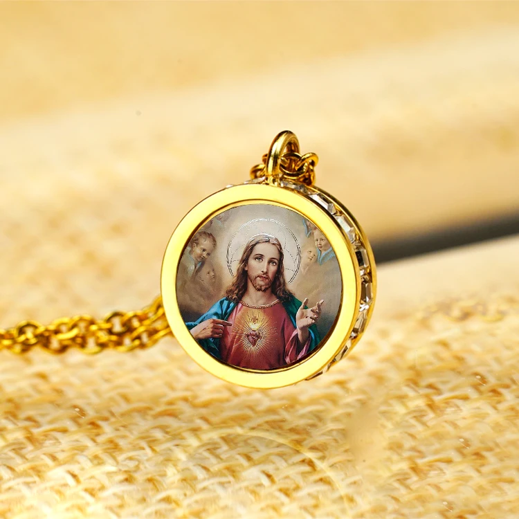 Amulet Necklaces Stainless Steel Women Jewelry Custom wholesale exquisite factory Bring luck Christianity