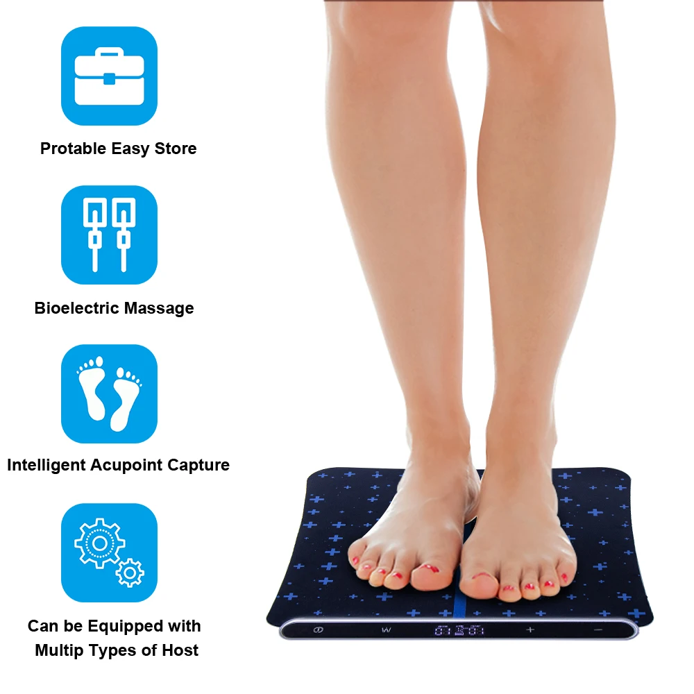 Physiotherapy Foldable Electric Ems Foot Massage Pad Muscle Acupoints Stimulator Ems Bioelectric Acupoints Massager Mat