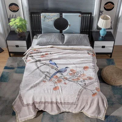 Double layer thickened cloud raschel blanket fluffy thermal bed sheets