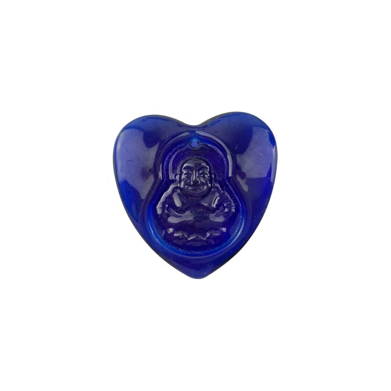 CAMAZ Quantum Energy Pendant Blue Heart Bio Energy Glass Pendants  Healing Energy Pendant