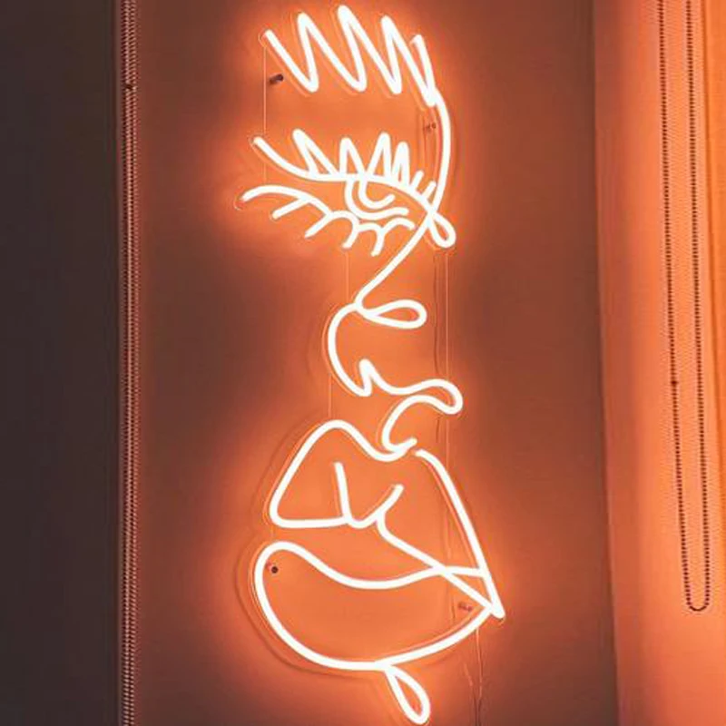  Drop shipping In stock Manufacturer Angel wings custom light acrylic 3D open LED neon sign