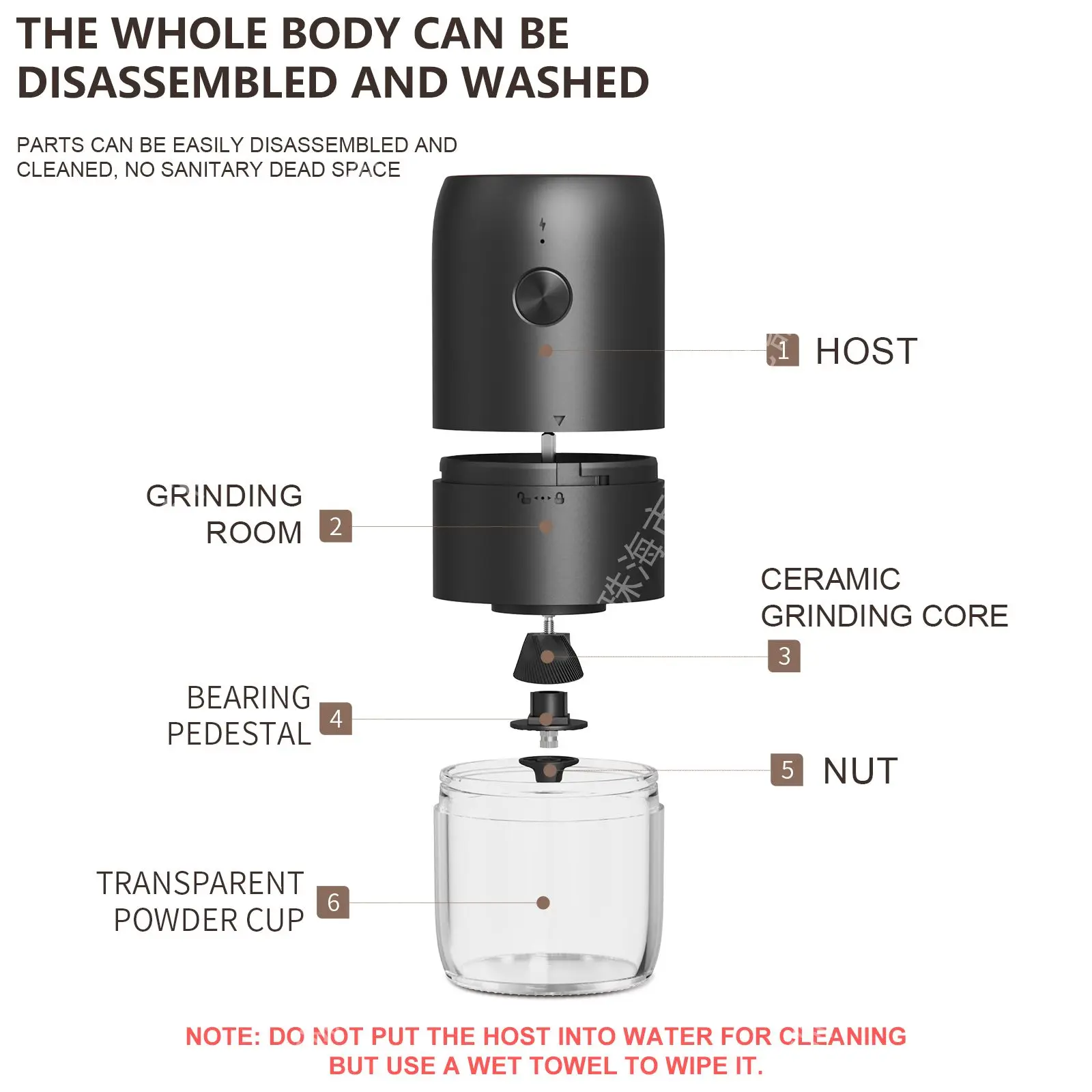 Coffee Mill Professional Food Grade Burr Coffee Grinder Coffee Bean Grinder