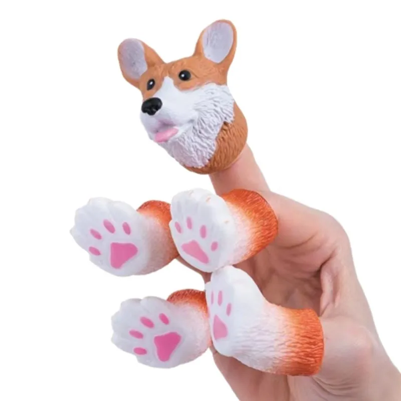 Wholesale Cute Animal Finger Puppets Toys for Kids Vinyl Children 6 Years Toy For Story Time Make Friends and Interact Gift