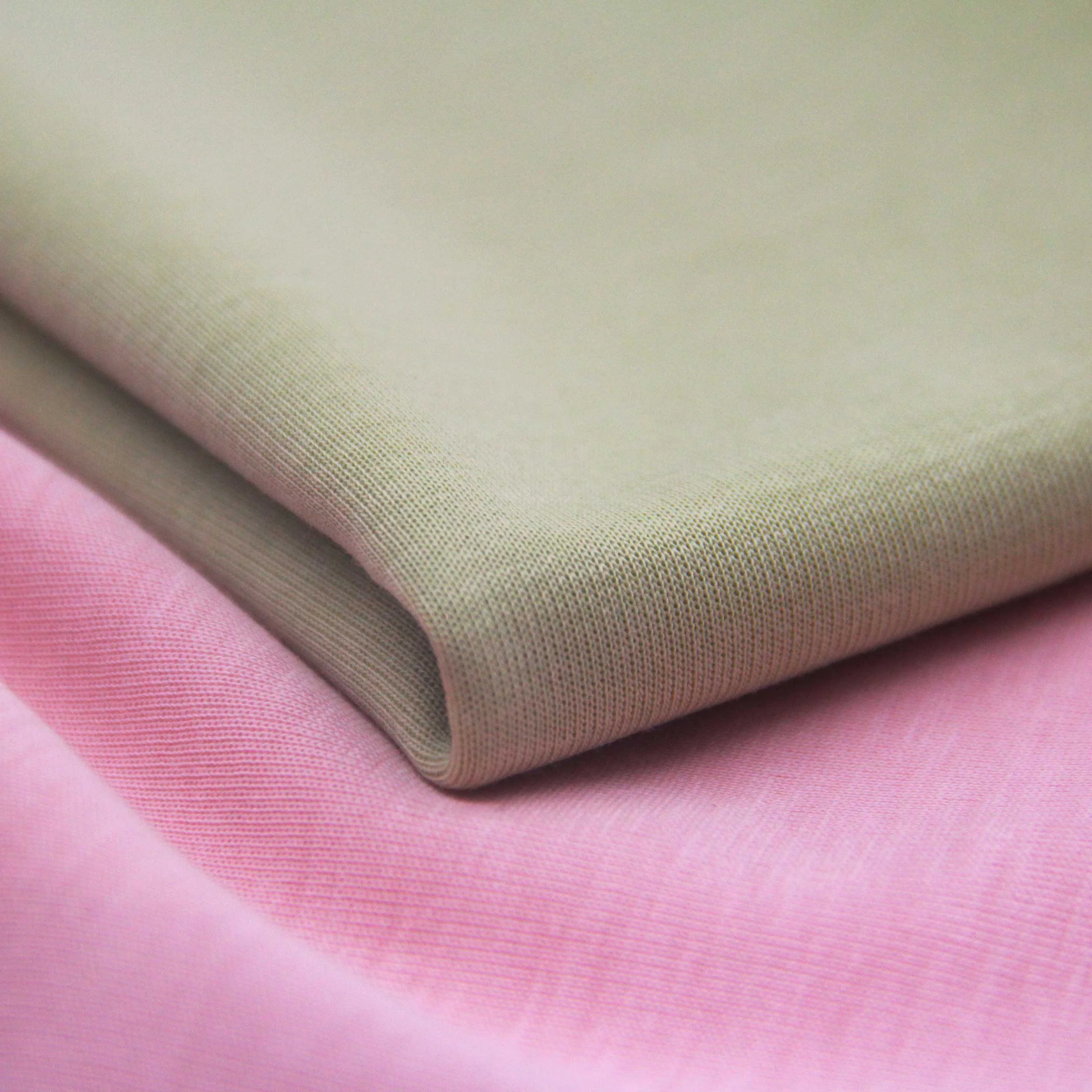 T-shirt Double Cloth 180gsm Lightweight 50s Cotton Nylon Fabric Knit Supplier Manufacturer