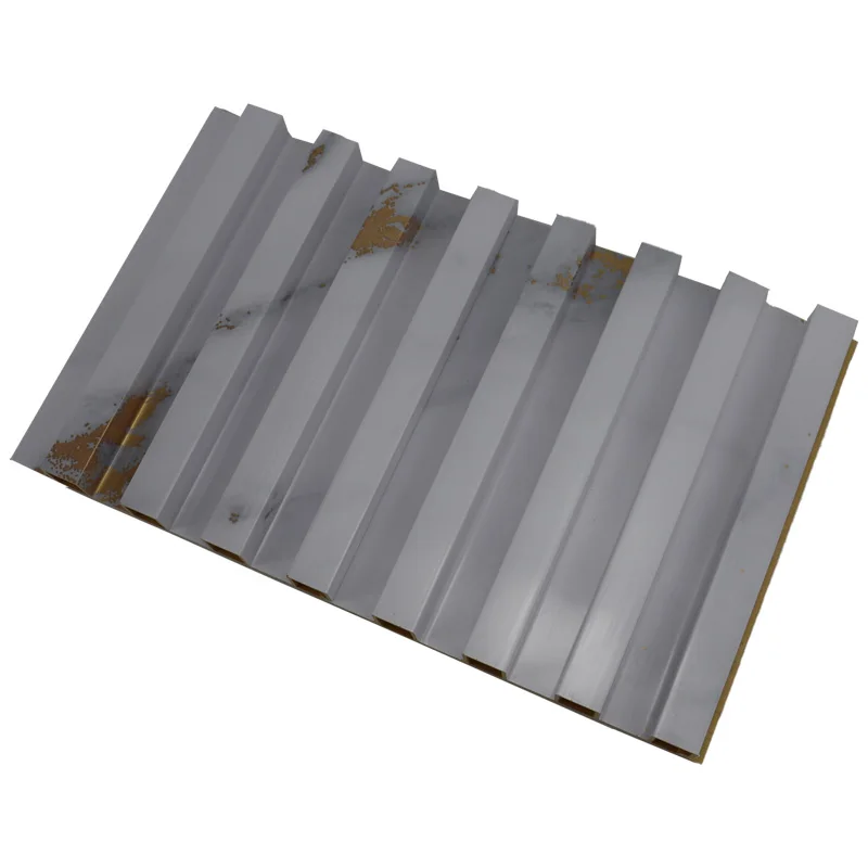 Marble Sheet Interior Wall Panel Plastic Wooden Composite Covering Board Wainscoting Vinyl Timber Decoration 3d Fluted Cladding