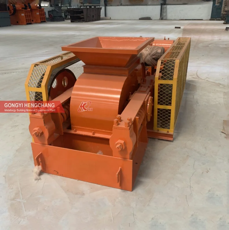 high efficiency gypsum clay coal cement mineral 2 double roller crusher machine price