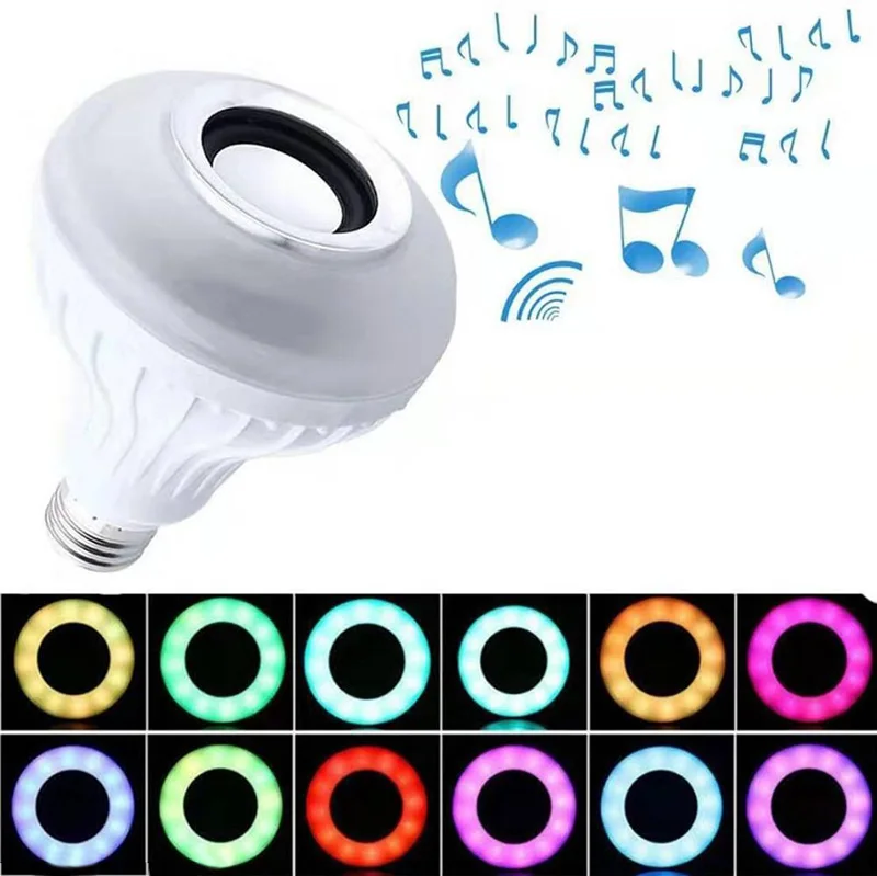 
Hot Products led bulb with blueteeth speaker music APP Control Music blueteeth Light bass effect smart lamp led music light 