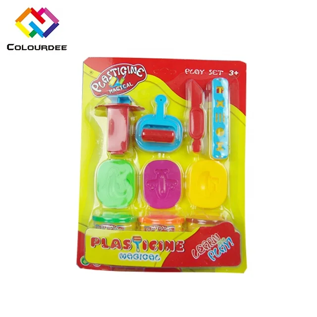 Kids intelligent toy Manufacturer Modeling Play Dough Plasticine Eco-friendly DIY Clay Tool Children Blister Accessories