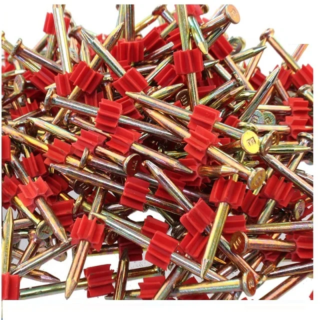 Powder actuated nail building construction concrete nail drive pin strong enough high hardness
