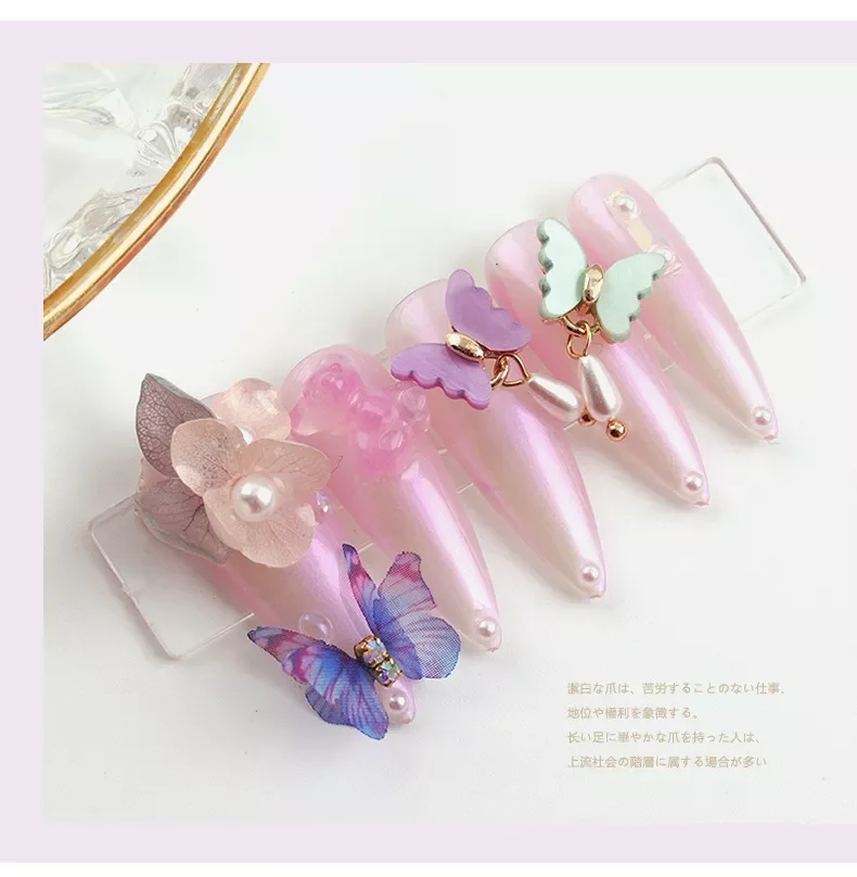 Jieniya 3D Butterfly Nail Art Stud Rhinestones Hot DIY Decoration Accessories Plastic Material