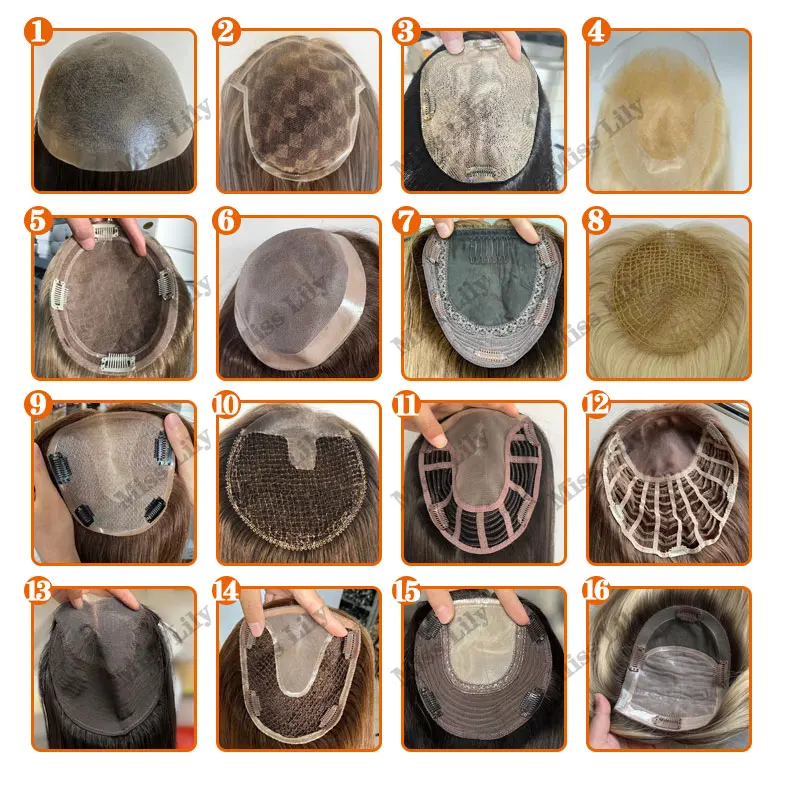 High quality cheap price European lace base blonde color 100% raw virgin Human Hair Piece Natural Straight Toppers For Women