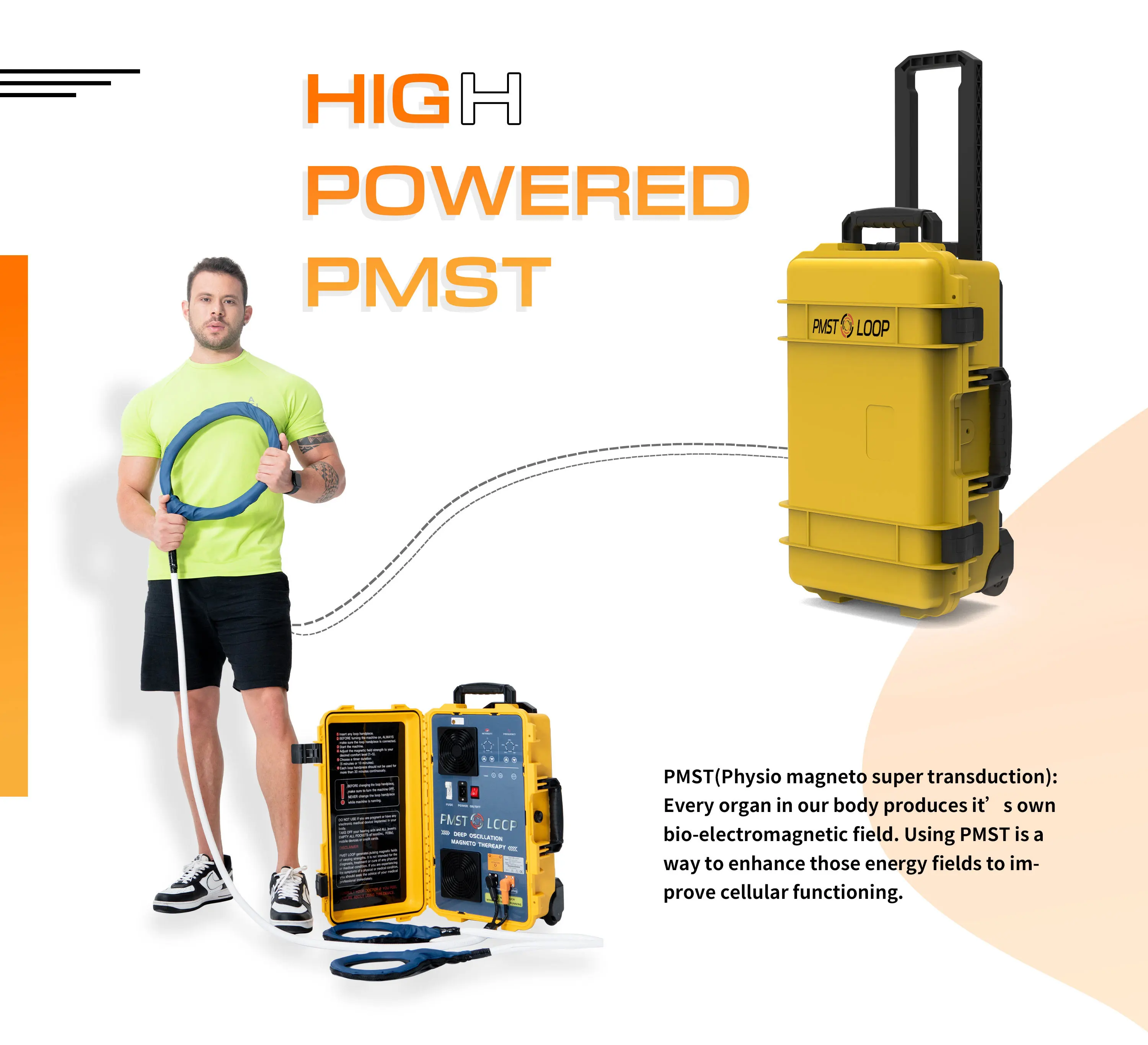 PEMF PMST LOOP Physio Magneto Therapy Accelerates Healing and Quick Recovery from Injuries Improved Performance