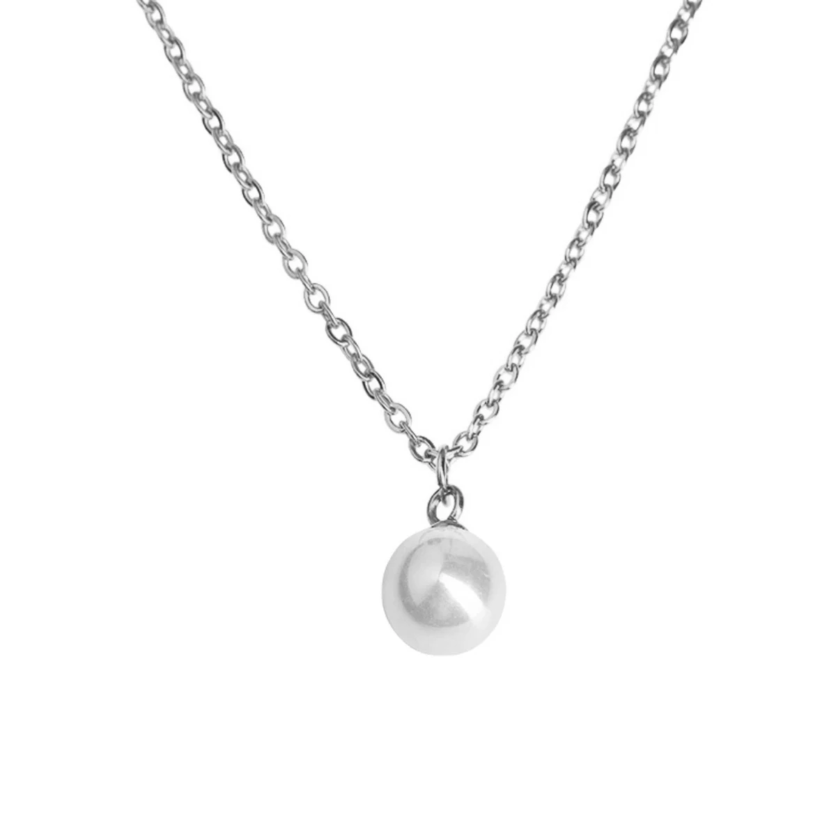 Solitaire Nature Freshwater Pearl Pendant Necklace For Women 925 Sterling Silver Jewelry