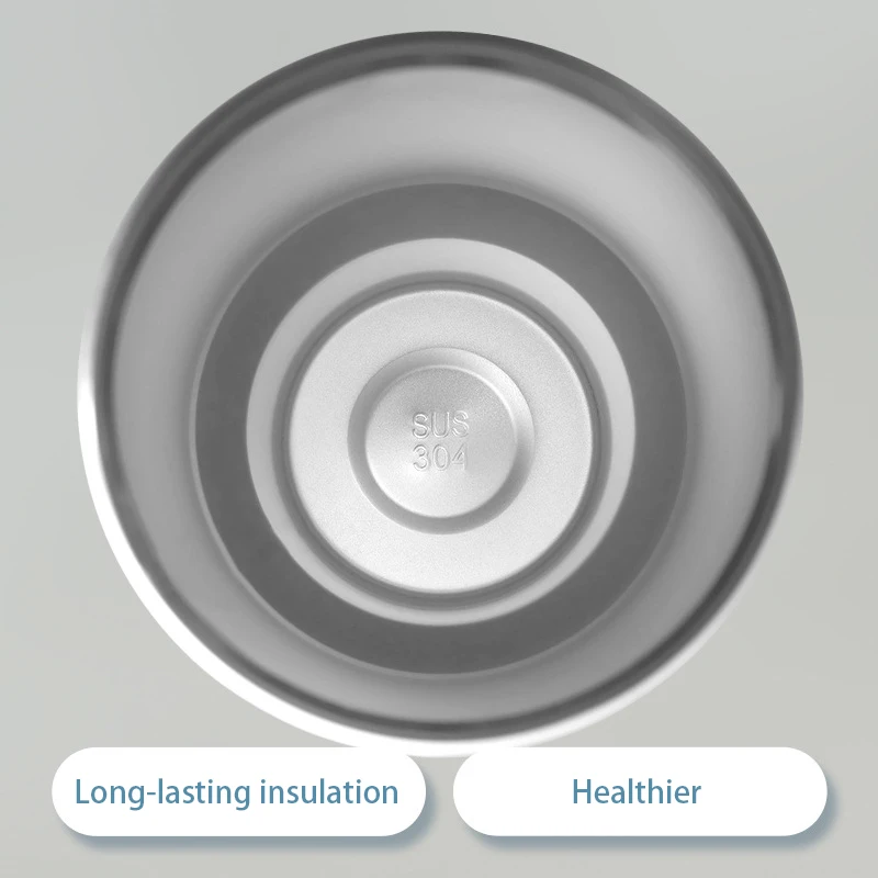 New Creative Custom LOGO Thermos Umbreakable Coffee Mug Stainless Steel Water Cup Soup Mugs With Lid