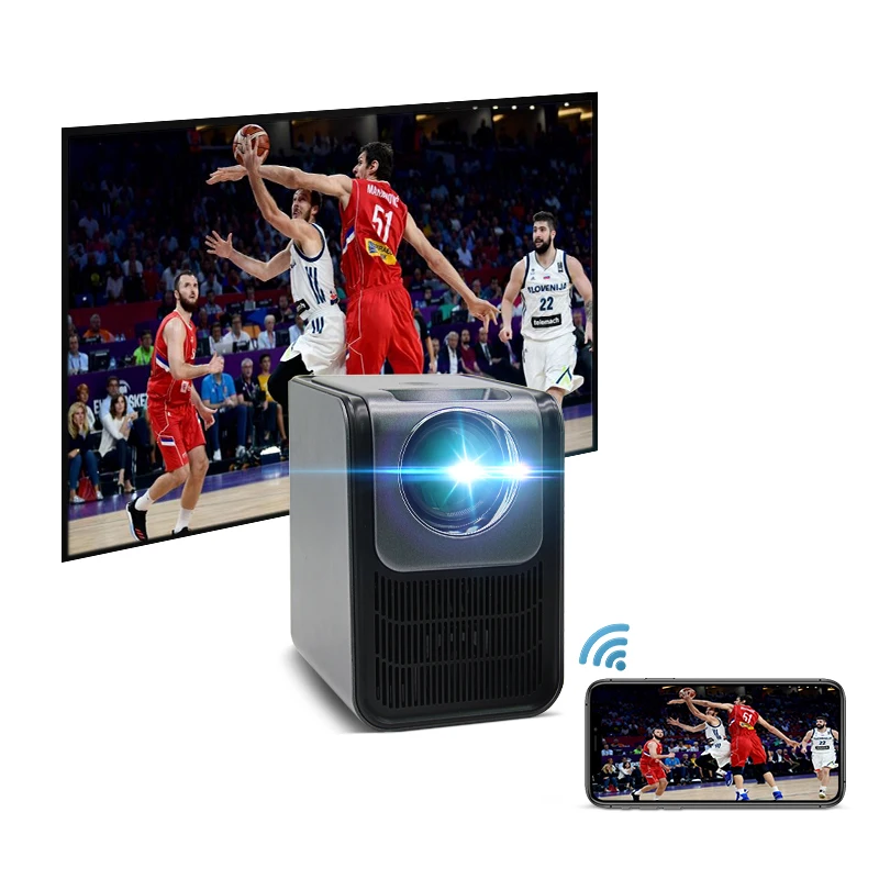 Wholesale smart LCD projectors home cinema 4k full hd led portable android wireless wifi bluetooth business office projector