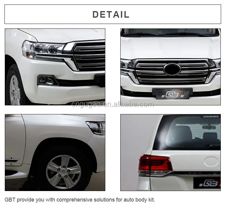 GBT front&rear car bumper grille rear light year for 2008-2015 Upgrade to 2016 For Toyota Land Cruiser 200