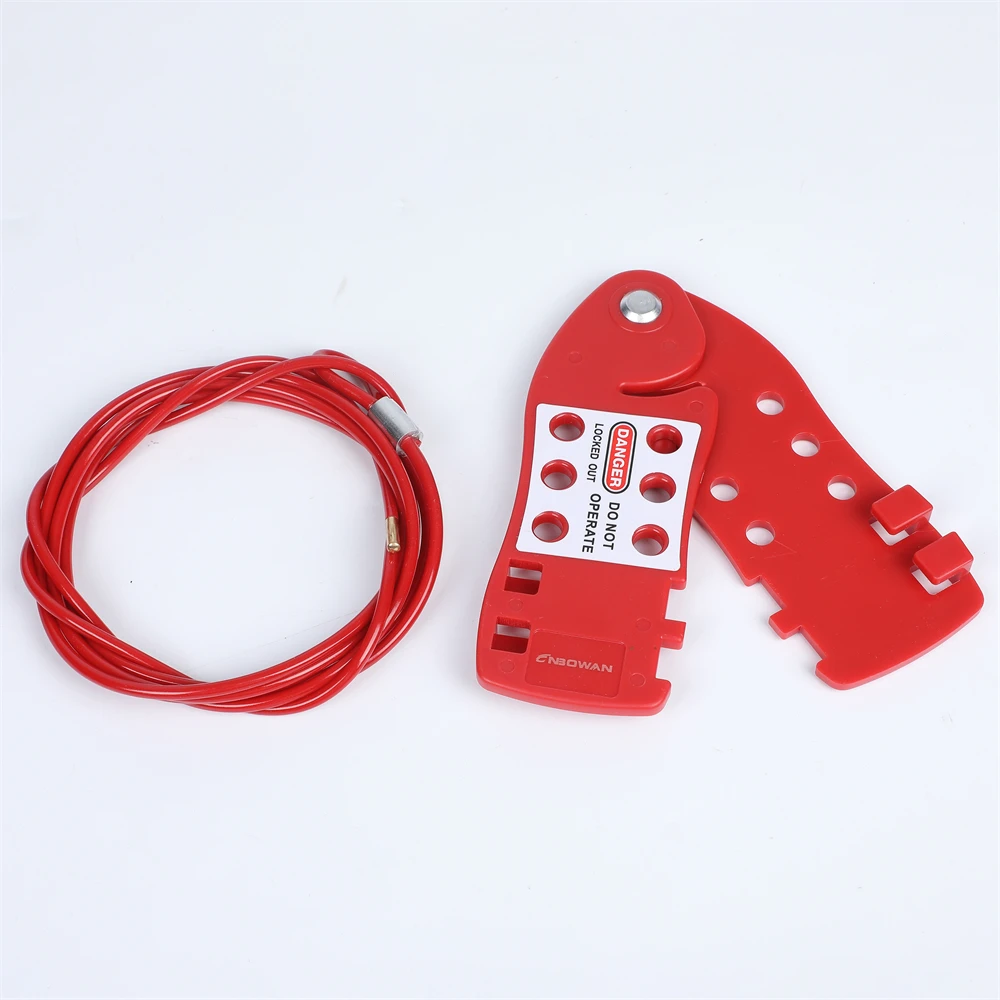 Adjustable Impact Resistant Cable Lockout With 2m Stainless Steel Adjustable Cable For Industrial Unusual Devices Energy Isolati