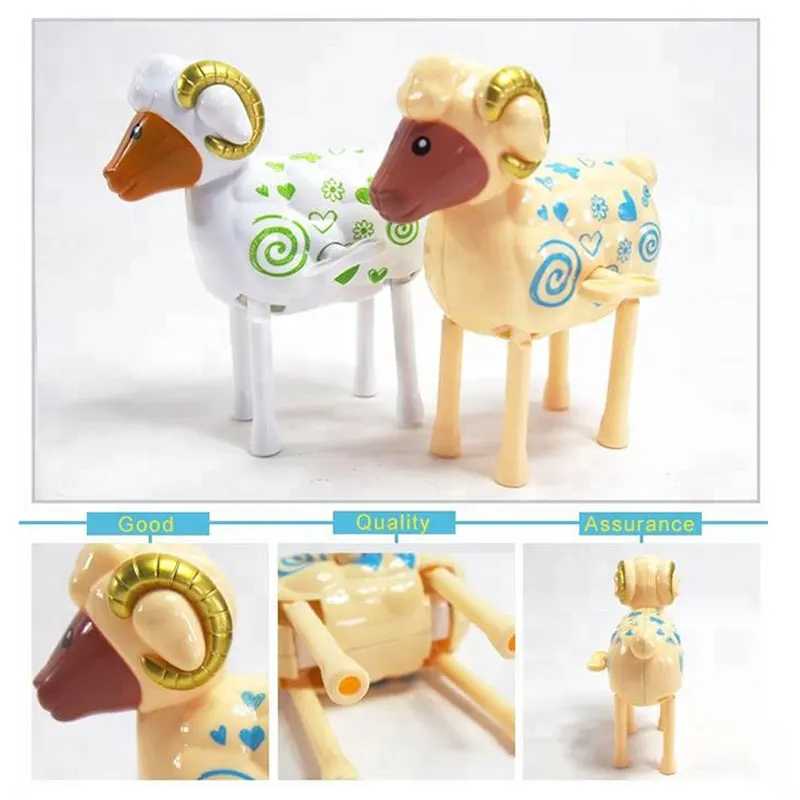 wholesale toys china plastic wind up sheep toy clockwork spring of classic