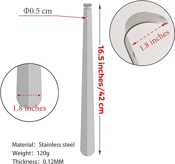 Высококачественный металлический рожок для обуви из нержавеющей стали с длинной ручкой рожки мужчин женщин детей пожилых людей