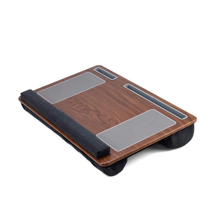 
portable laptop desk with cushion laptop stand wood for bed and sofa computer riser notebook stand with soft cushion 