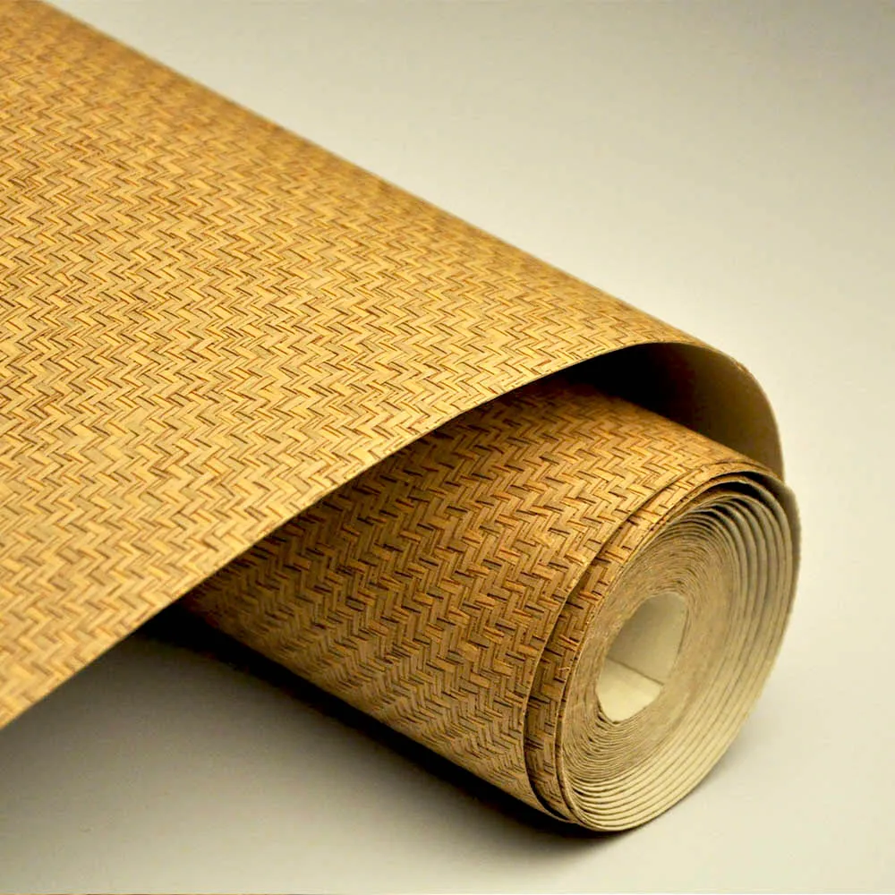 MYWIND Beige Brown  Wallcoverings Natural Paper-weave Wallpaper For Interior decoration