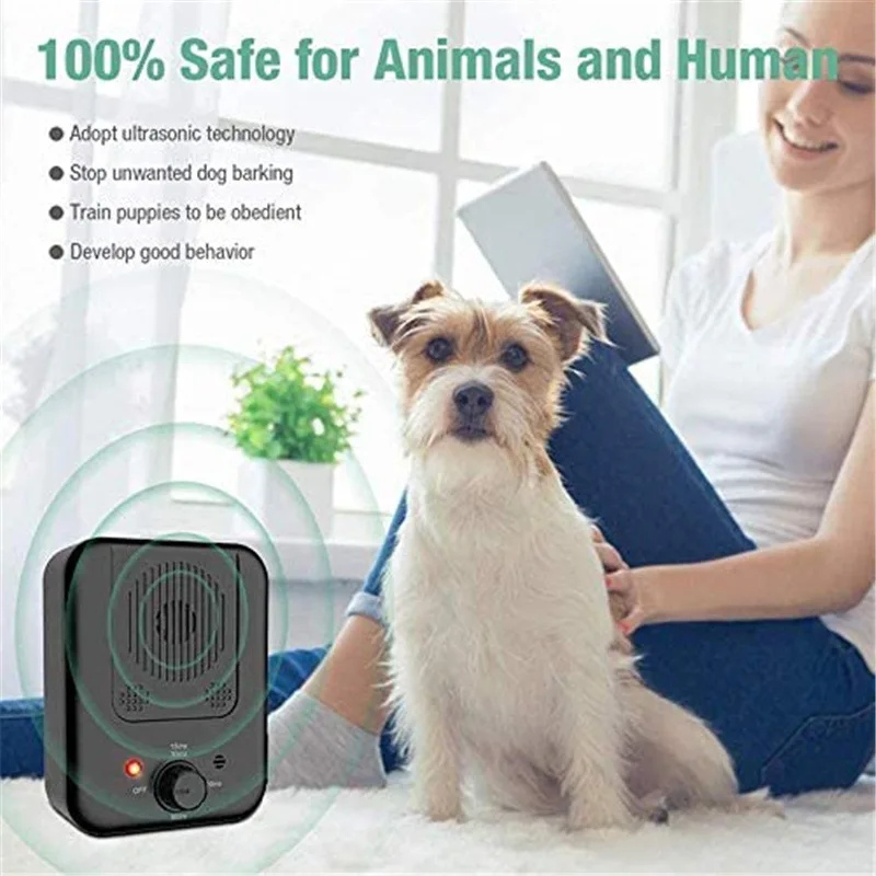 Dog Repeller USB Rechargeable Anti Barking Non-Irritating Ultrasonic Dog Repeller  For Multi-Breed Dogs