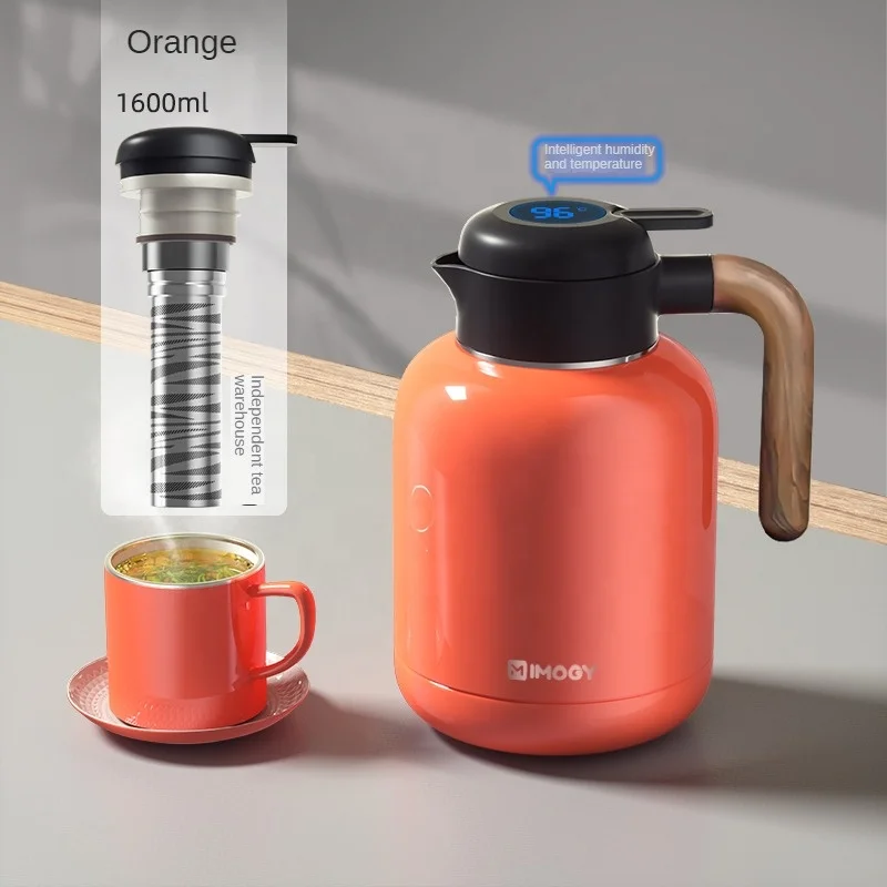 IMOGY 48-Hour Insulation 2000ml Vacuum Flask 316 Stainless Steel Water Bottle Tea Strainer Temperature Display Thermos