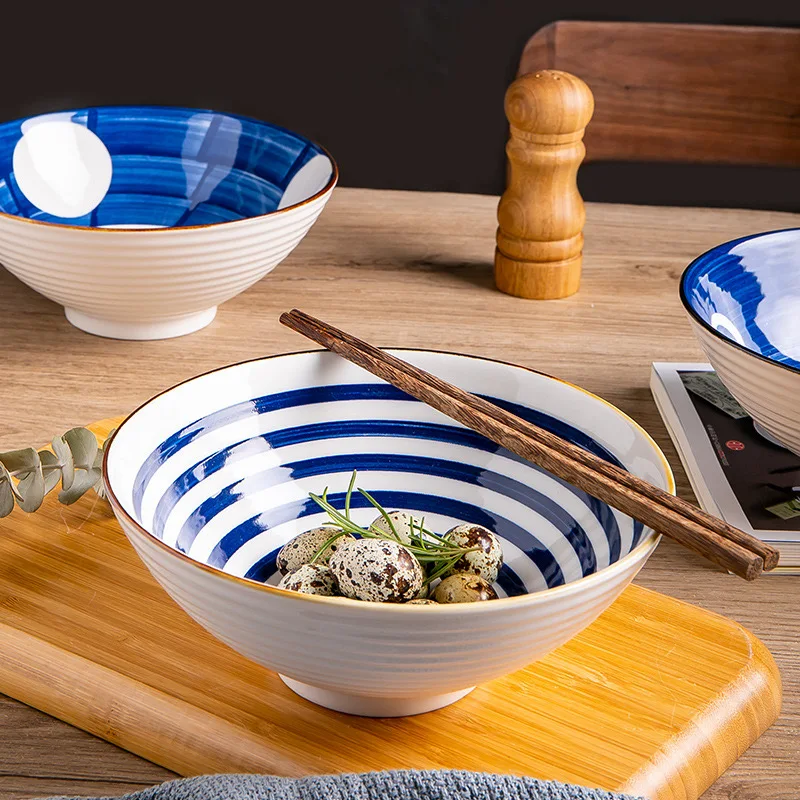 Japanese Ramen Bowl Ceramic noodle bowl Household soup bowl Porcelain tableware