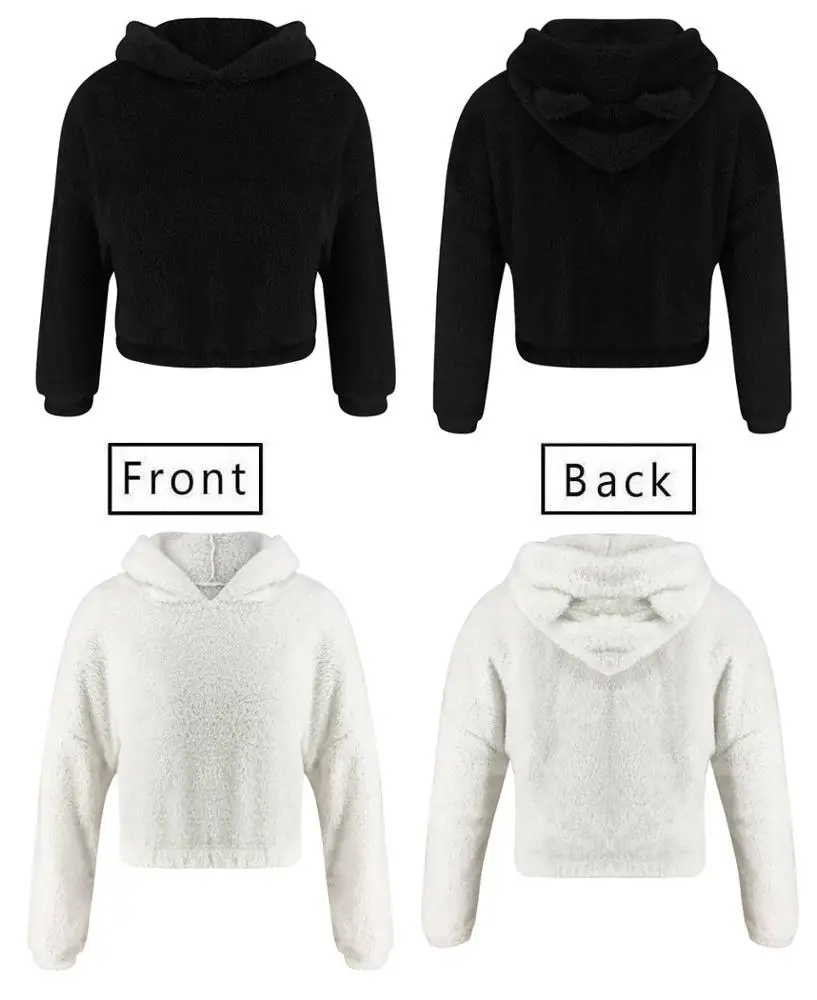 Fall Winter Clothes New Sports Solid Color Sweater Hoodies Women Pullover Hoodies