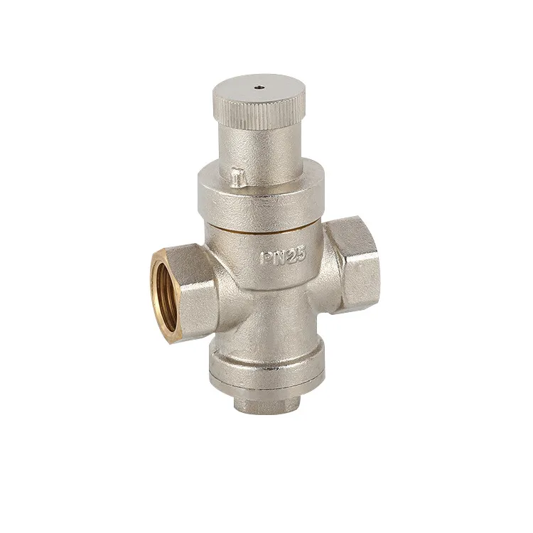 Никелированный Регулируемый латунный клапан снижения давления воды