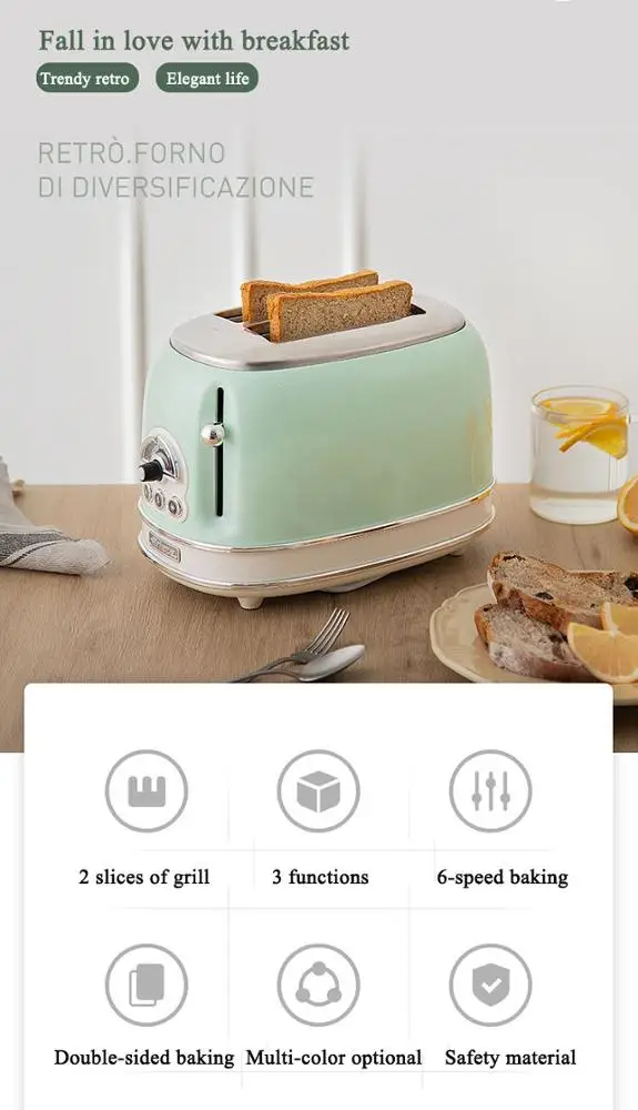 Toaster 2 Slice Stainless Steel Toasters with Cancel