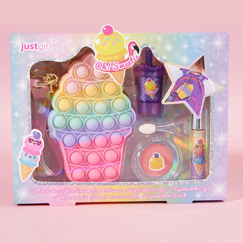 gift kits pretend princess high quality hot children scented sweet cosmetics kit private label girls non toxic kids makeup set