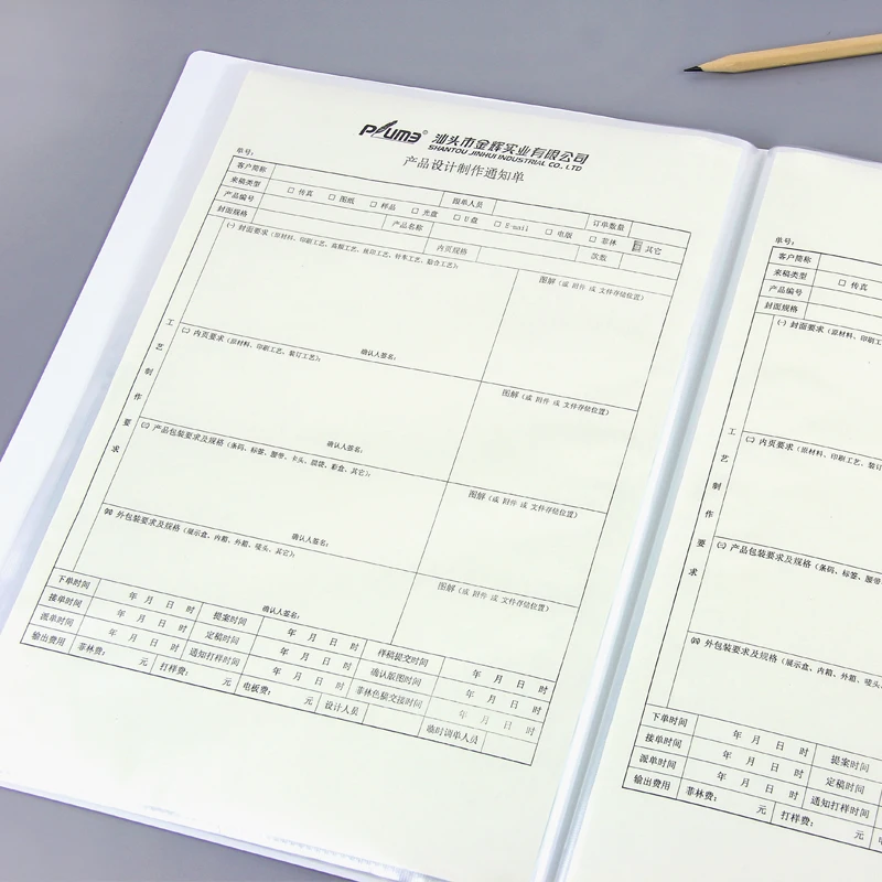 Hard cover PP cute dog pet design office supply A4 documents file folder with 40 slots inner pocket