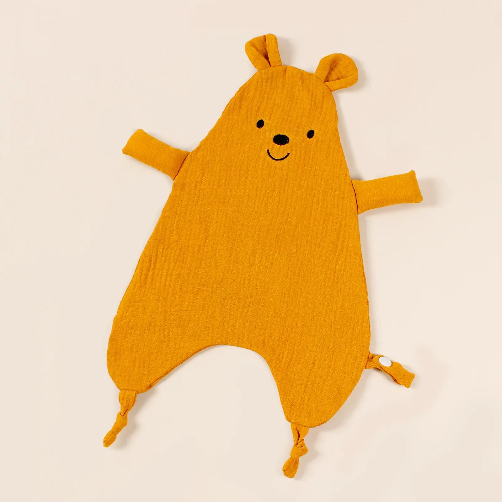 Muslin Blanket Bandana Drool Bibs Feeding Burp Cloth Snuggle blanket embroidery bear pattern baby drool bibs