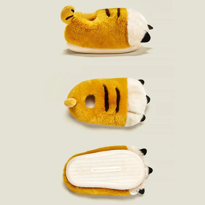 Cheerful Mario Wholesale 2022New Children Slippers for Boys Girls Kids Cute Winter Warm Slides Indoor Soft Tiger Baby Shoes