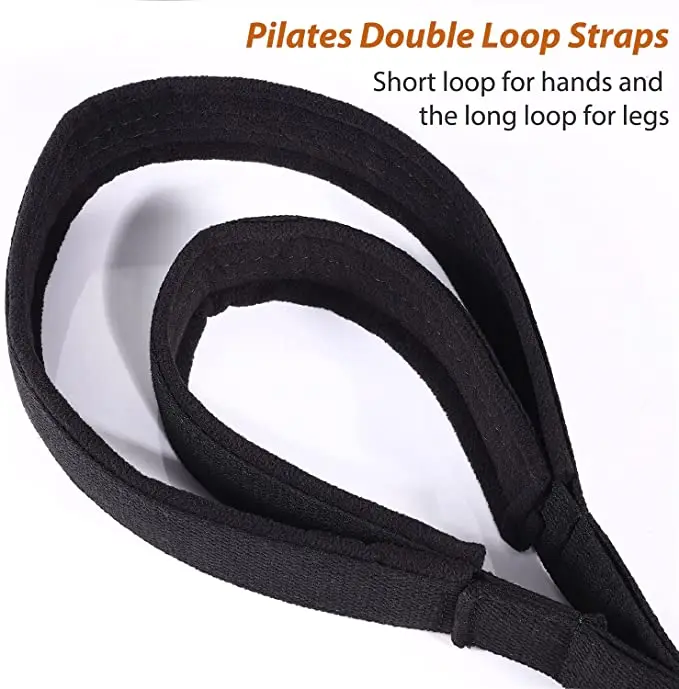 Pilates Reformer Double Loop Handle Straps- Pair Exercise Equipment Accessories Compatible with Any Reformer