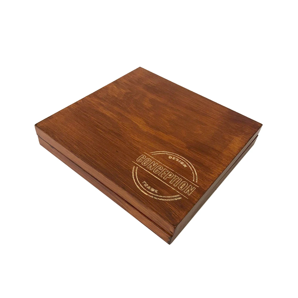 custom hot sale laser logo gift set cigar storage solid wood package wooden gift box set for man