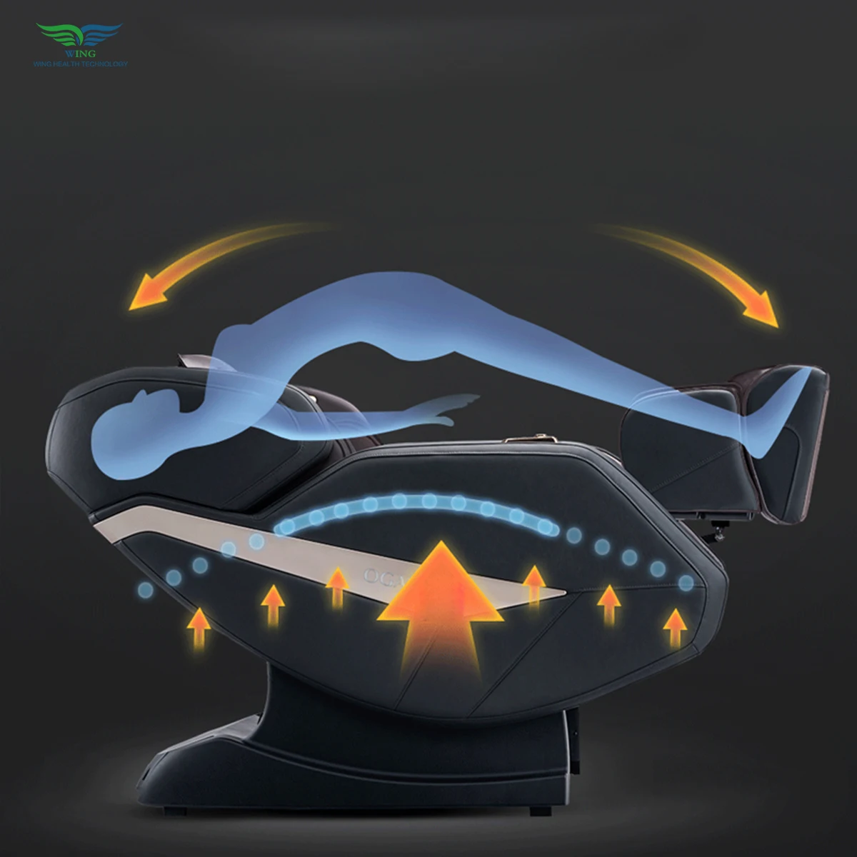 Large Luxury 4D Massage Chair Zero Gravity SL Track Smart Body Detection Full Body Shiatsu Recliner Foot Roller Massage chair