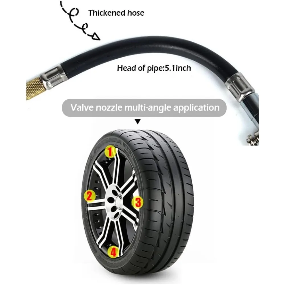 1PC Tire Pressure Gauge with 100 PSI Dial High Accuracy to 1% Air Pressure Gauge for Tires Increased Safety Universal Tire Gauge