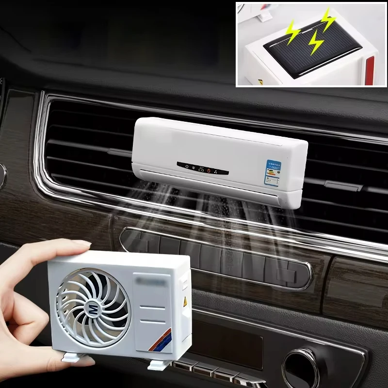 Car Perfume Diffuser Solar Mini Air Conditioner Decorative Air Freshener Air Outlet Car Aromatherapy Fragrance Tablet