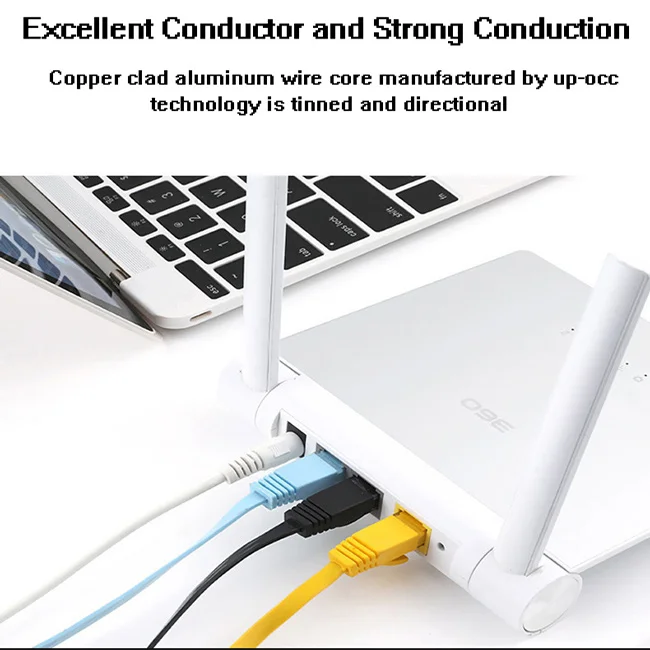 Factory price CAT6 Molded RJ45 Ultra Slim flat Ethernet Patch network LAN cable UTP flat patch cord 1.5m