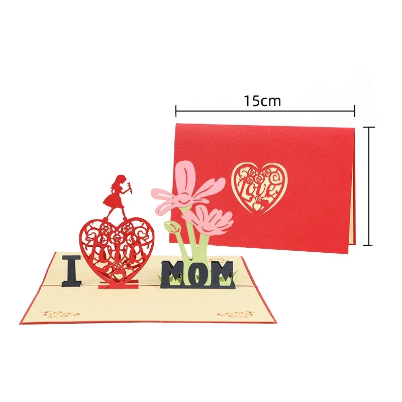 Good Price High Quality Celebration Surprise For Mom Mothers Day with Custom 3D Greeting Popup Cards New Model