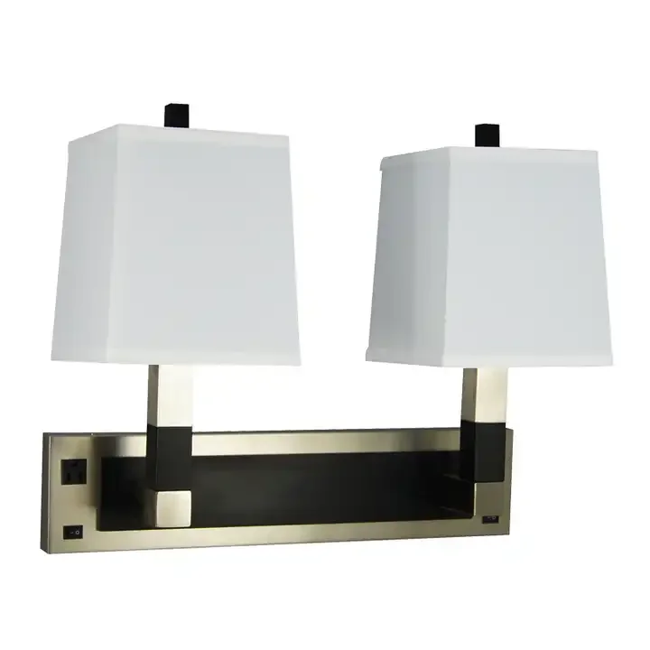 Desk Table Lamp Bedside Side Bed Hotel Study Bedroom Office Design Decorative Iron Electric Fabric White Drum Incandescent Bulbs