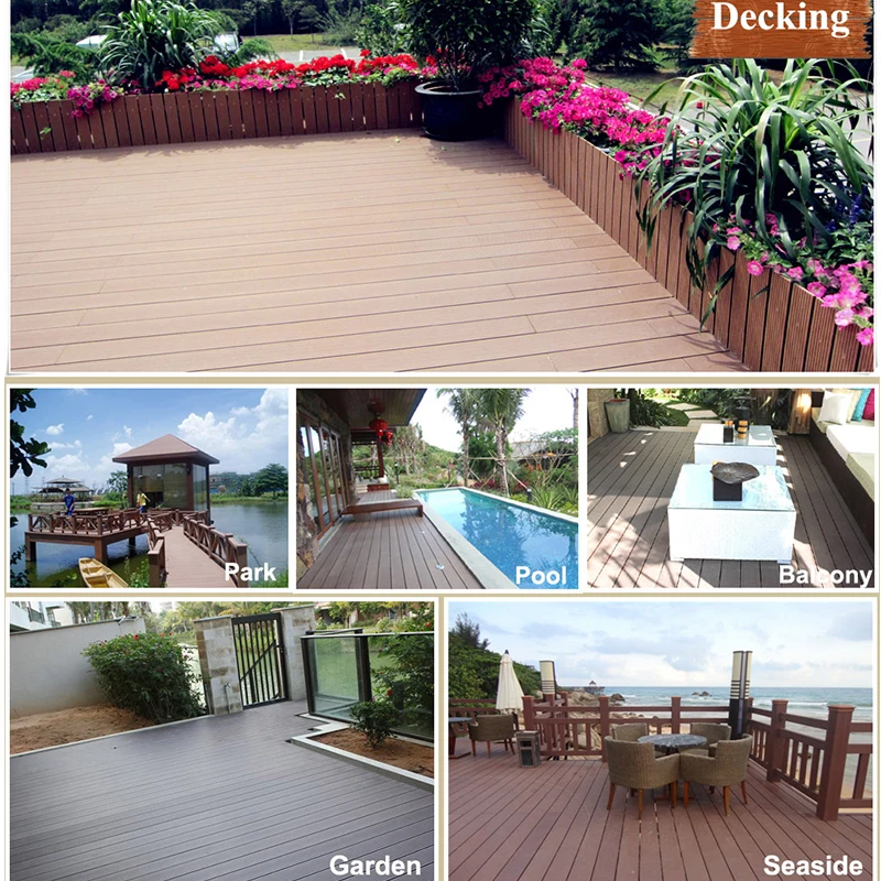 Outdoor composite decking manufacturer cladding deck 3D wpc clading wood plastic composite flooring