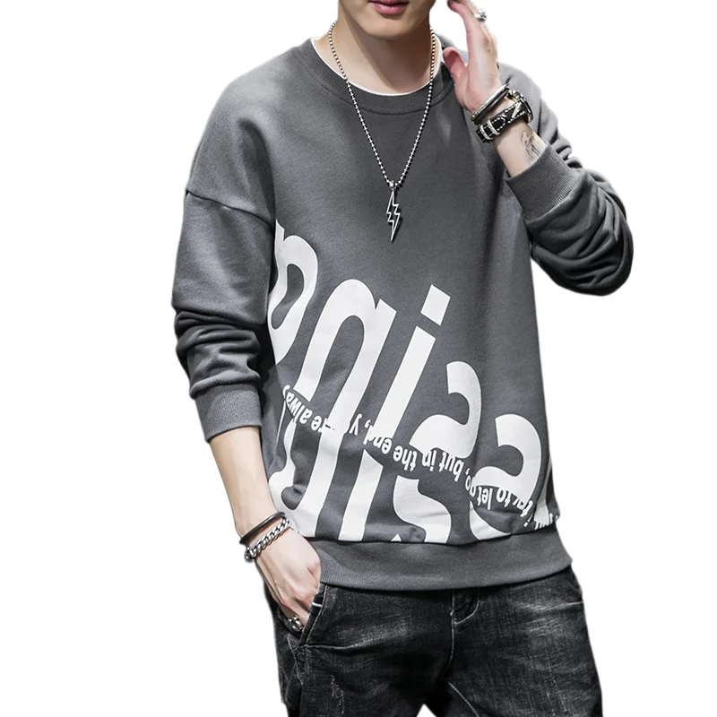 Мужская Свободная Повседневная Толстовка Antumn с круглым вырезом и принтом для мужчин