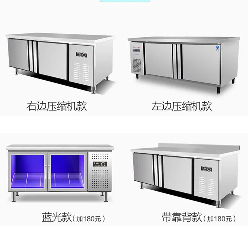 2020 Commercial countertop display refrigerator Counter top stainless steel pizza workbench chiller